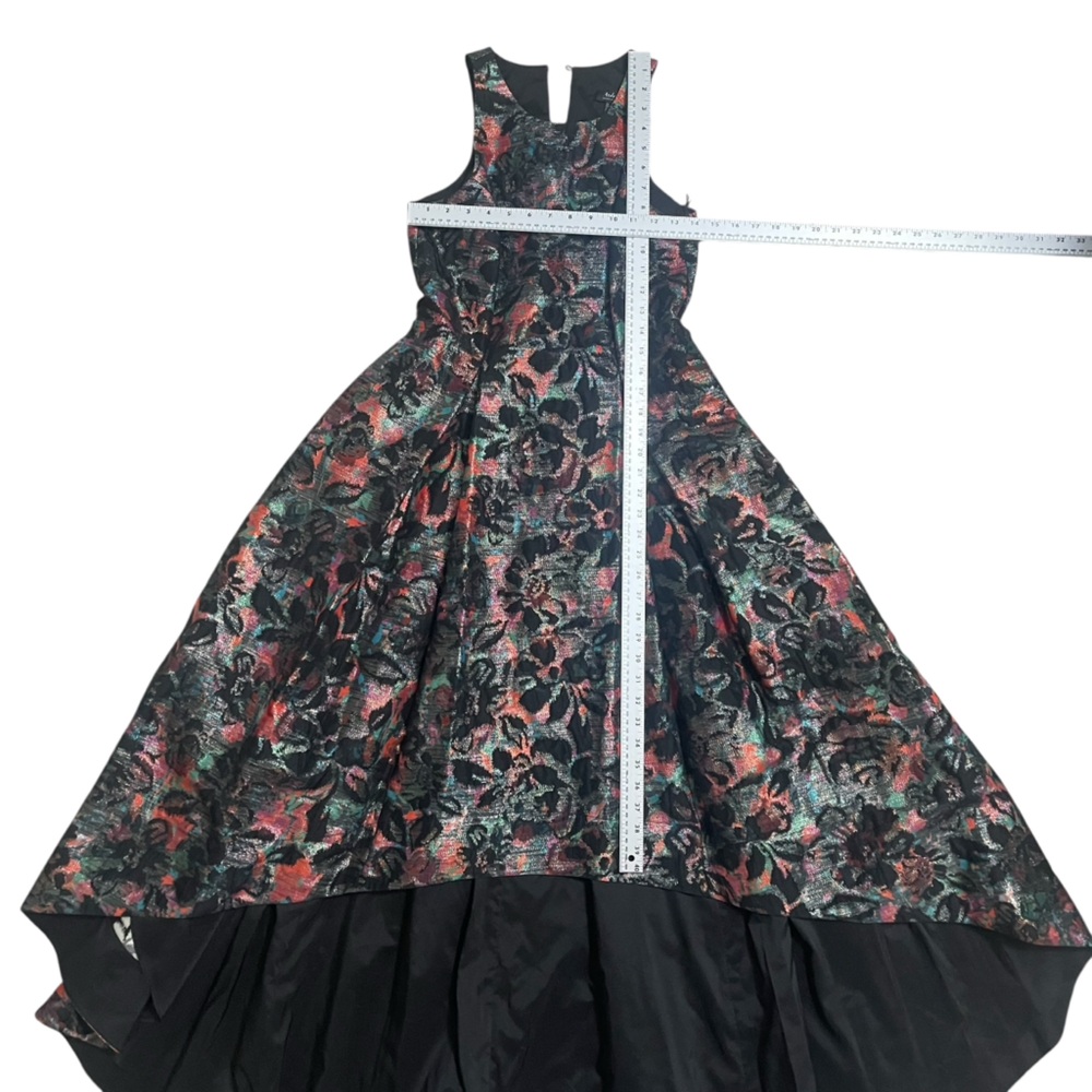 Multicolor floral jacquard high low dress - Picture 7 of 13